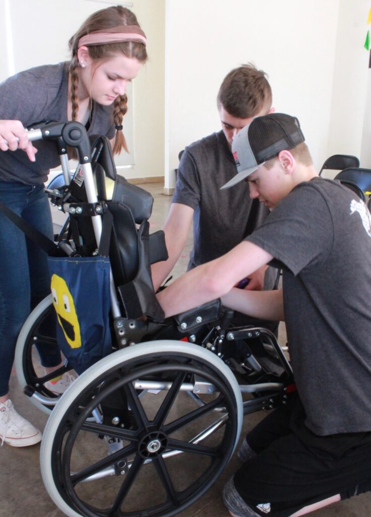 Assembling a wheelchair