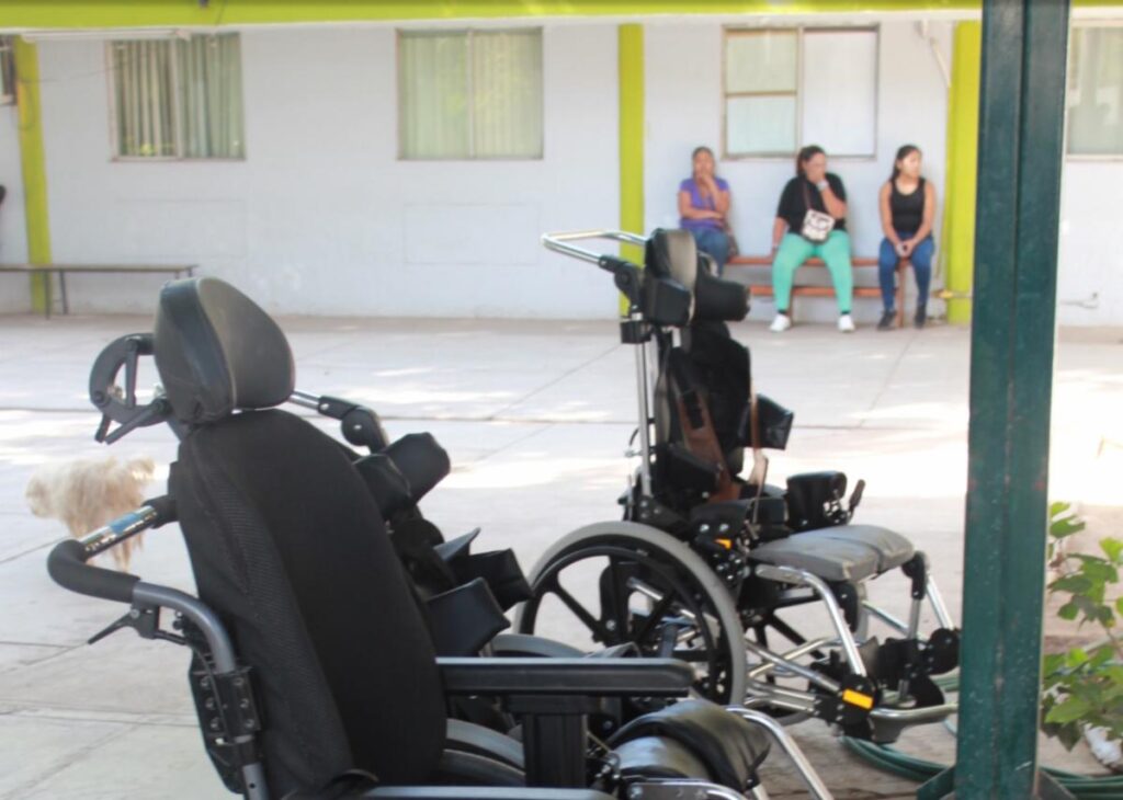 Wheelchairs ready for distribution